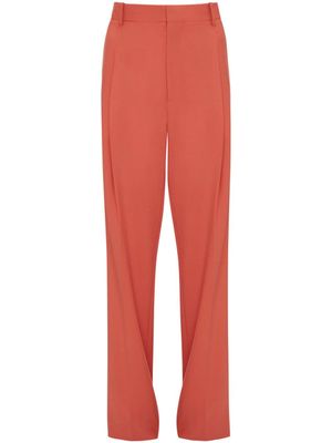 Victoria Beckham pantalon ample à détails plissés - Orange
