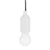 Treklamp LED licht - kunststof - wit - 15 cm - met koord van 90 cm - thumbnail