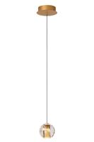 Lucide DILENKO - Hanglamp - Ø 14 cm - LED - 1x4,2W 2700K - Mat Goud / Messing