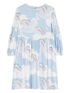 Stella McCartney Kids robe à imprimé graphique - Bleu