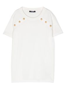 Balmain Kids t-shirt en coton à logo imprimé - Blanc