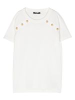 Balmain Kids t-shirt en coton à logo imprimé - Blanc