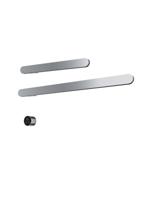 Hotbath &MORE set van 2 rails RASS80 SOFT SQUARE 80 en RASS50 SOFT SQUARE 50 cm met separate schakelaar en inbouw element Chroom (RASS50+RASS80CR)