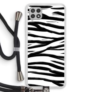 Zebra pattern: Samsung Galaxy A22 4G Transparant Hoesje met koord