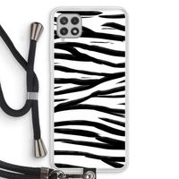 Zebra pattern: Samsung Galaxy A22 4G Transparant Hoesje met koord Zebra pattern: Samsung Galaxy A22 4G Transparant Hoesje met koord
