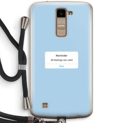 Reminder: LG K10 (2016) Transparant Hoesje met koord