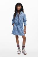 DENIM KATOENEN JURK - BLUE - 13/14