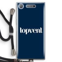 Topvent Navy: Sony Xperia XZ1 Transparant Hoesje met koord