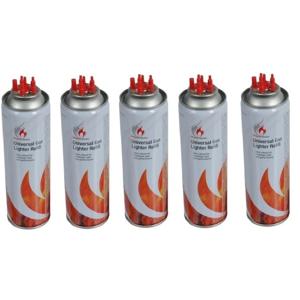 Flame Classics Aanstekergas - 5x - 250 ml - aanstekervulling - butaan gas