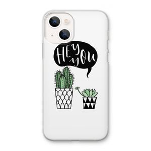 Hey you cactus: iPhone 13 mini Transparant Hoesje