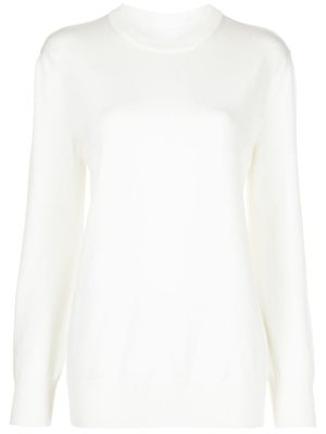 Jil Sander pull en laine mérinos à col rond - Vert