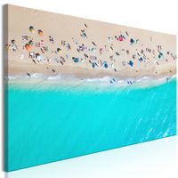 Schilderij - Zonnebaders, zee van boven - thumbnail