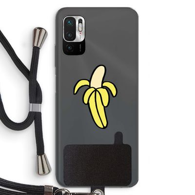 Banana: Xiaomi Redmi Note 10 5G Transparant Hoesje met koord
