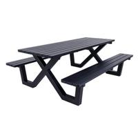 Picknicktafel New York 200 cm blackwash