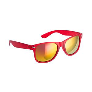 Hippe party zonnebril/feestbril met spiegelglazen - Rood - Verkleedbrillen