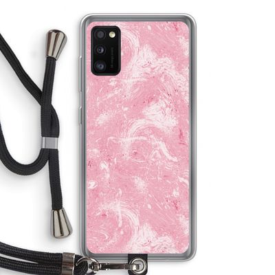 Abstract Painting Pink: Samsung Galaxy A41 Transparant Hoesje met koord