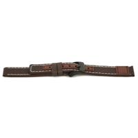 Horlogeband Coolwatch CS.247 Leder/Textiel Bruin 16mm