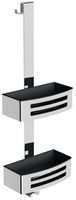 B&w-luxury Bold Dubbele Douchekorf Voor Douchewand Met Inzet Zwart Chroom