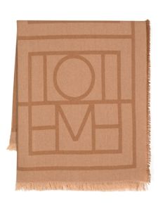 TOTEME écharpe à motif monogrammé en jacquard - Marron