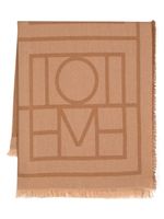 TOTEME écharpe à motif monogrammé en jacquard - Marron - thumbnail