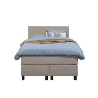 Leen Bakker - Boxspring Liv Egaal - 120x200 Cm - Vierkante Poot - Stof - Beige