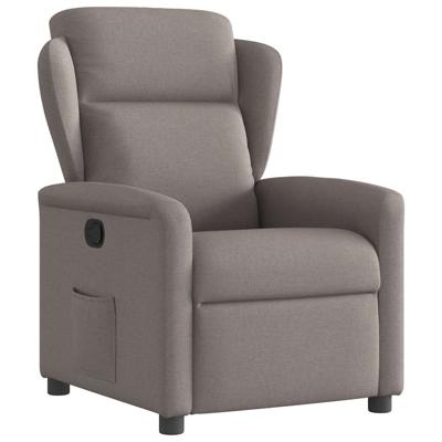 Fauteuil verstelbaar stof taupe
