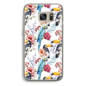 Bloemen tukan: Samsung Galaxy S7 Transparant Hoesje