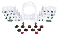 Lemax plastic arbor & picket fences w/decorations s/20 kerstdorp accessoire 2010 Lemax plastic arbor & picket fences w/decorations s/20 kerstdorp accessoire 2010