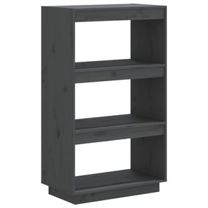 The Living Store Boekenkast Grenenhout - 60x35x103 cm - Grijs