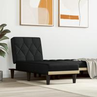 Chaise longue stof zwart