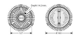Ventilator Visco Koppeling Mercedes W124,w202,w210 3024739