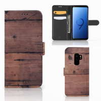 Samsung Galaxy S9 Plus Book Style Case Old Wood