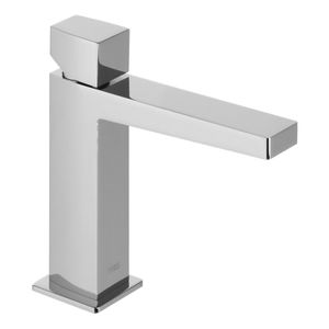 Wastafelkraan Tres Slim | Opbouw | Mengkraan | Standaard model | 1-knop | Vierkant | Chroom