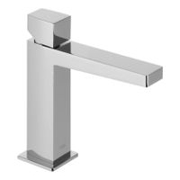 Wastafelkraan Tres Slim | Opbouw | Mengkraan | Standaard model | 1-knop | Vierkant | Chroom