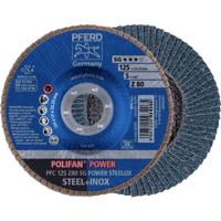 PFERD TOOLS 67788126 PFC 125 Z 80 SG POWER STEELOX Lamellenschijf Diameter 125 mm Boordiameter 22.23 mm RVS, Staal 10 stuk(s)