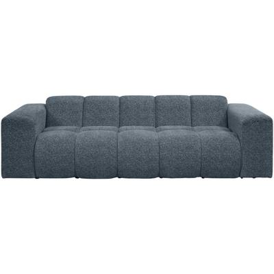 Leen Bakker - Bank Beau 3-zits - Raven - Donker - Stof - Blauw - 94x247x70 Cm