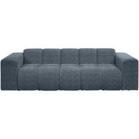 Leen Bakker - Bank Beau 3-zits - Raven - Donker - Stof - Blauw - 94x247x70 Cm