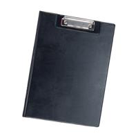 Clipboard/klembord/memobord voor documenten - zwart - A4 formaat - kunststof