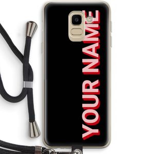 Namecase: Samsung Galaxy J6 (2018) Transparant Hoesje met koord