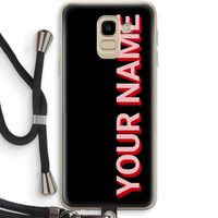 Namecase: Samsung Galaxy J6 (2018) Transparant Hoesje met koord