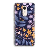 Flowers with blue leaves: Xiaomi Redmi 5 Transparant Hoesje