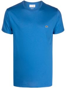 Lacoste t-shirt en coton à patch logo - Bleu