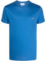 Lacoste t-shirt en coton à patch logo - Bleu