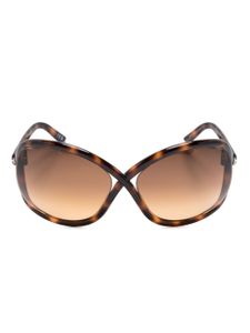 TOM FORD Eyewear lunettes de soleil Bettina à monture papillon - Marron