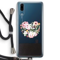 GRL PWR Flower: Huawei P20 Transparant Hoesje met koord
