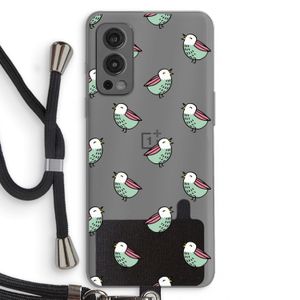 Vogeltjes: OnePlus Nord 2 5G Transparant Hoesje met koord