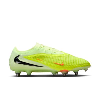Nike Phantom 6 Low Elite IJzeren-Nop Voetbalschoenen (SG) Geel Oranje Zwart