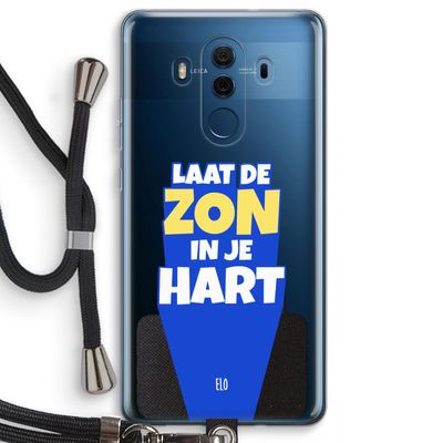 Laat de zon in je hart: Huawei Mate 10 Pro Transparant Hoesje met koord