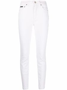 Dolce & Gabbana pantalon skinny à taille basse - Blanc