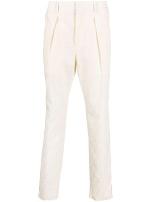 FENDI pantalon de costume à motif FF - Tons neutres
